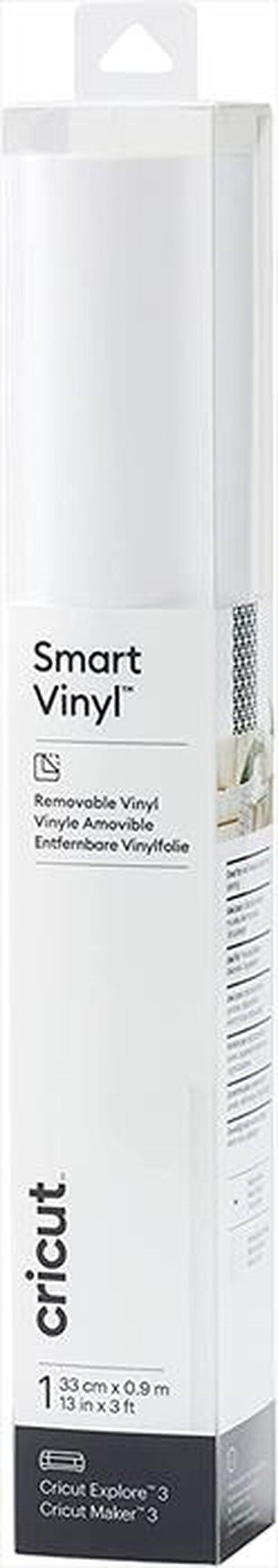 CRICUT - SMART VINILE REMOVIBILE - 1 FOGLIO-White,  CRICUT - SMART VINILE REMOVIBILE - 1 FOGLIO-White