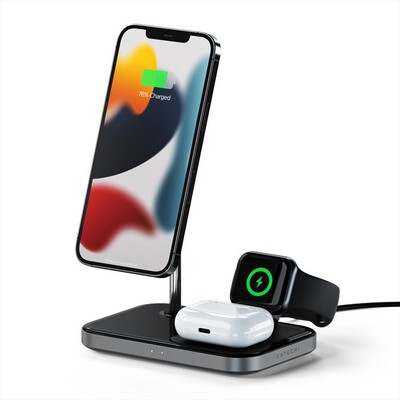 SATECHI - STAND DI RICARICA WIRELESS 3IN1-grigio