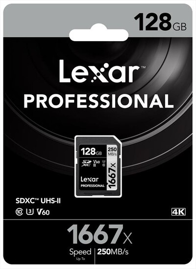 LEXAR - SDXC PRO 1667X 128 GB-Black