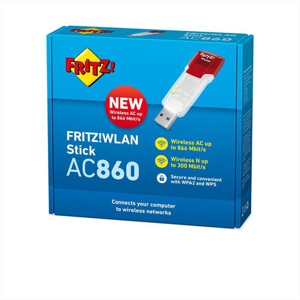 "FRITZ! - WLAN Stick AC 860-Bianco/Rosso"