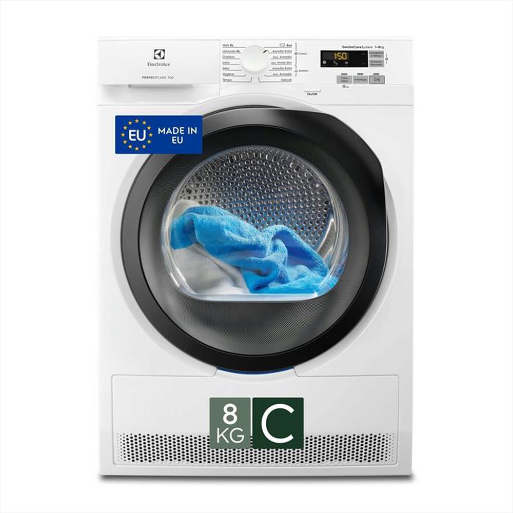 Immagine del prodotto ELECTROLUX - Asciugatrice EW7H583B 8Kg Classe C-Bianco/obl&ograve; nero