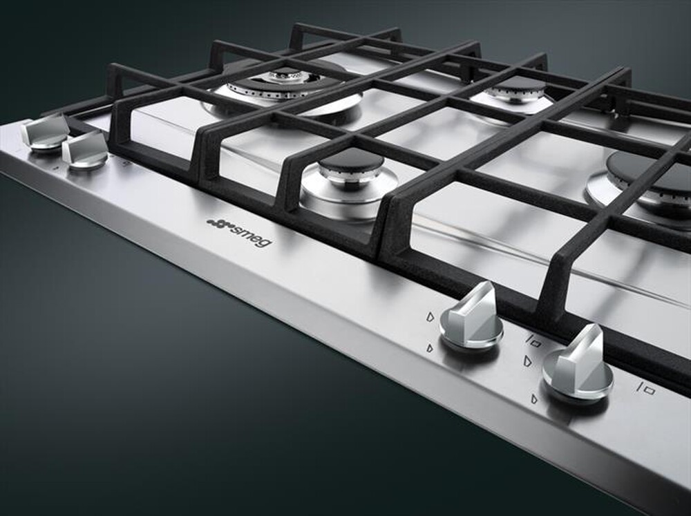 "SMEG - Piano cottura a gas P261XGH 4 fuochi 60cm-Inox"