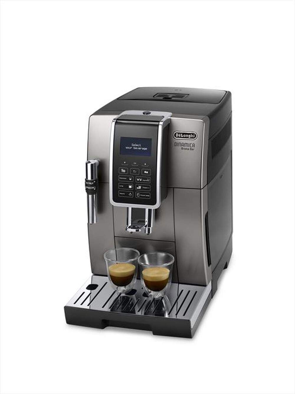 "DE LONGHI - Macchina da caffè Dinamica Aroma Bar ECAM359.37.TB-TITANIO E NERO"