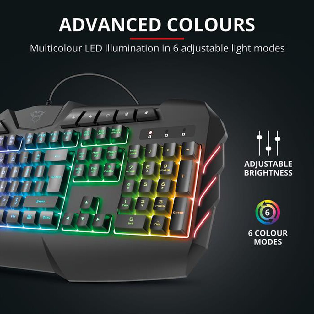 "TRUST - GXT881 ODYSS SEMI-MECH KEYBOARD IT-Black RGB"