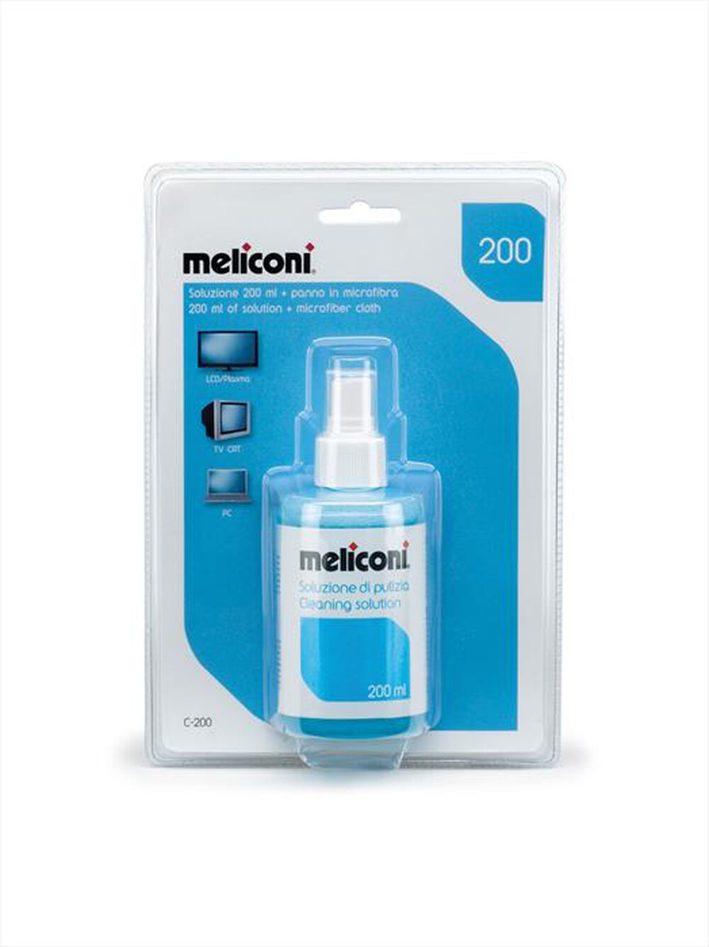 Immagine del prodotto MELICONI - C200 SOLUZIONE DI PULIZIA 200ML-Bianco