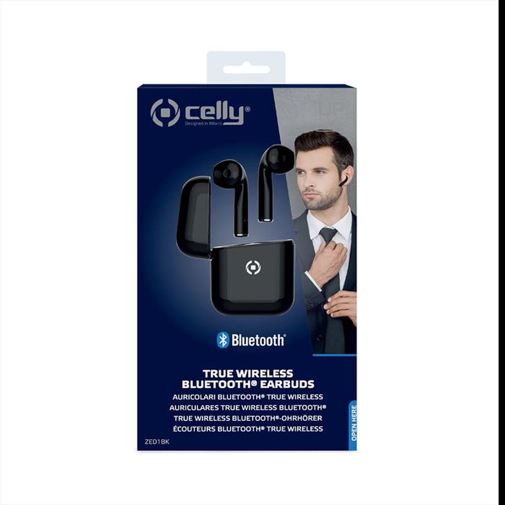 "CELLY - ZED1BK-TRUE WIRELESS DROP ZED1-Nero/Plastica"