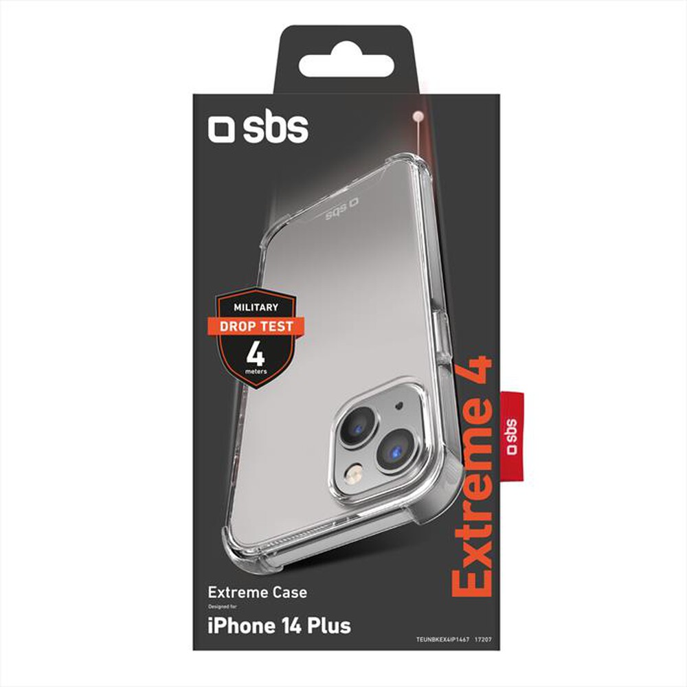 "SBS - Cover Extreme 4 TEUNBKEX4IP1467 per iPhone 14 Plus-Trasparente"