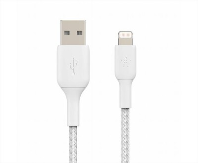 BELKIN - CAVO INTRECCIATO DA USB-A A LIGHTNING 2M-bianco