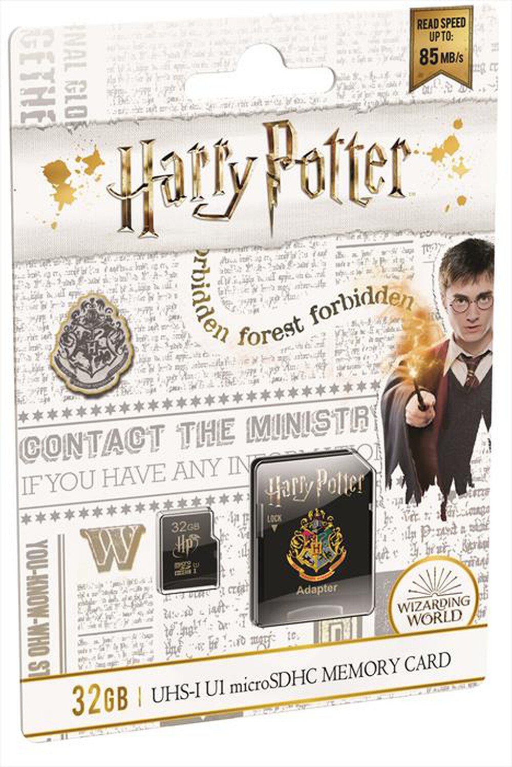 "EMTEC - MICRO SDHC+ADATTATORE  UHS-I U1  HOGWARTZ-Nero Hogwarts"