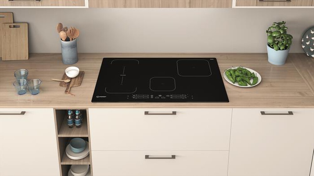 "INDESIT - Piano cottura induzione IB 21B77 NE 77 cm-Nero"