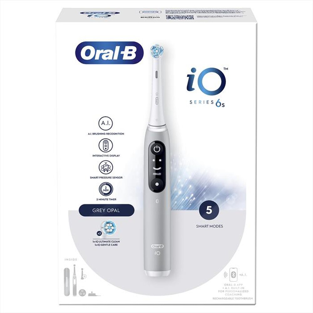 "ORAL-B - Spazzolino elettrico ricaricabile IO 6S-Grigio"
