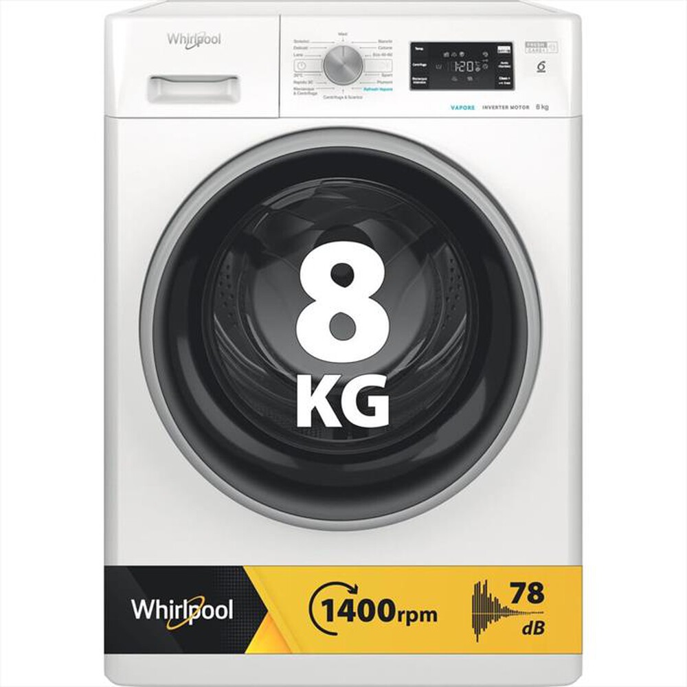 Immagine del prodotto WHIRLPOOL - Lavatrice FFB 848 BSV IT 8 Kg Classe A-Bianco