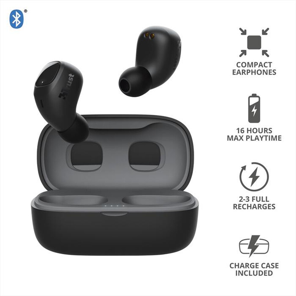 "TRUST - NIKA COMPACT BLUETOOTH EARPHONES-Black"