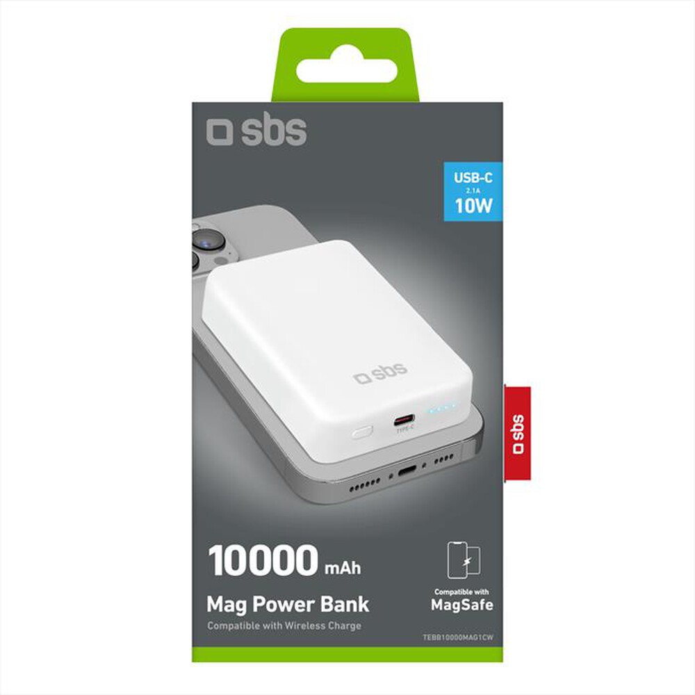 "SBS - Powerbank TEBB10000MAG1CW-Bianco"