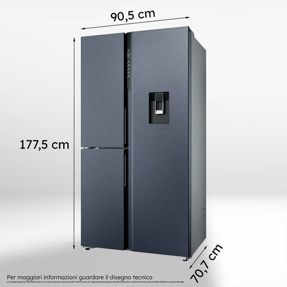 Immagine del prodotto HAIER - Frigorifero 3 Porte HSPR79F18EWMB 573L Classe E-Nero