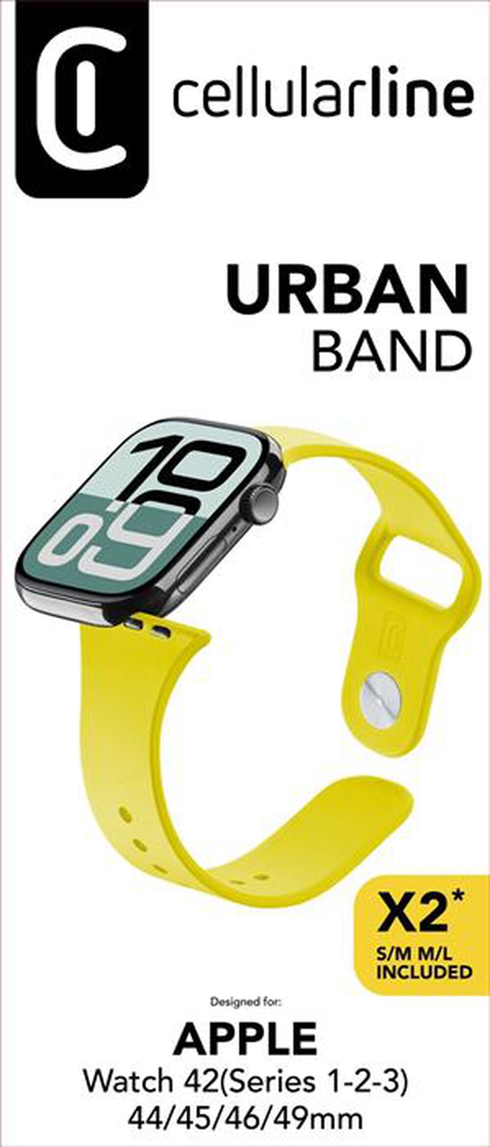 Immagine del prodotto CELLULARLINE - URBAN BAND - APPLE WATCH 42(SERIES 1-2-3)/44-49MM-Giallo