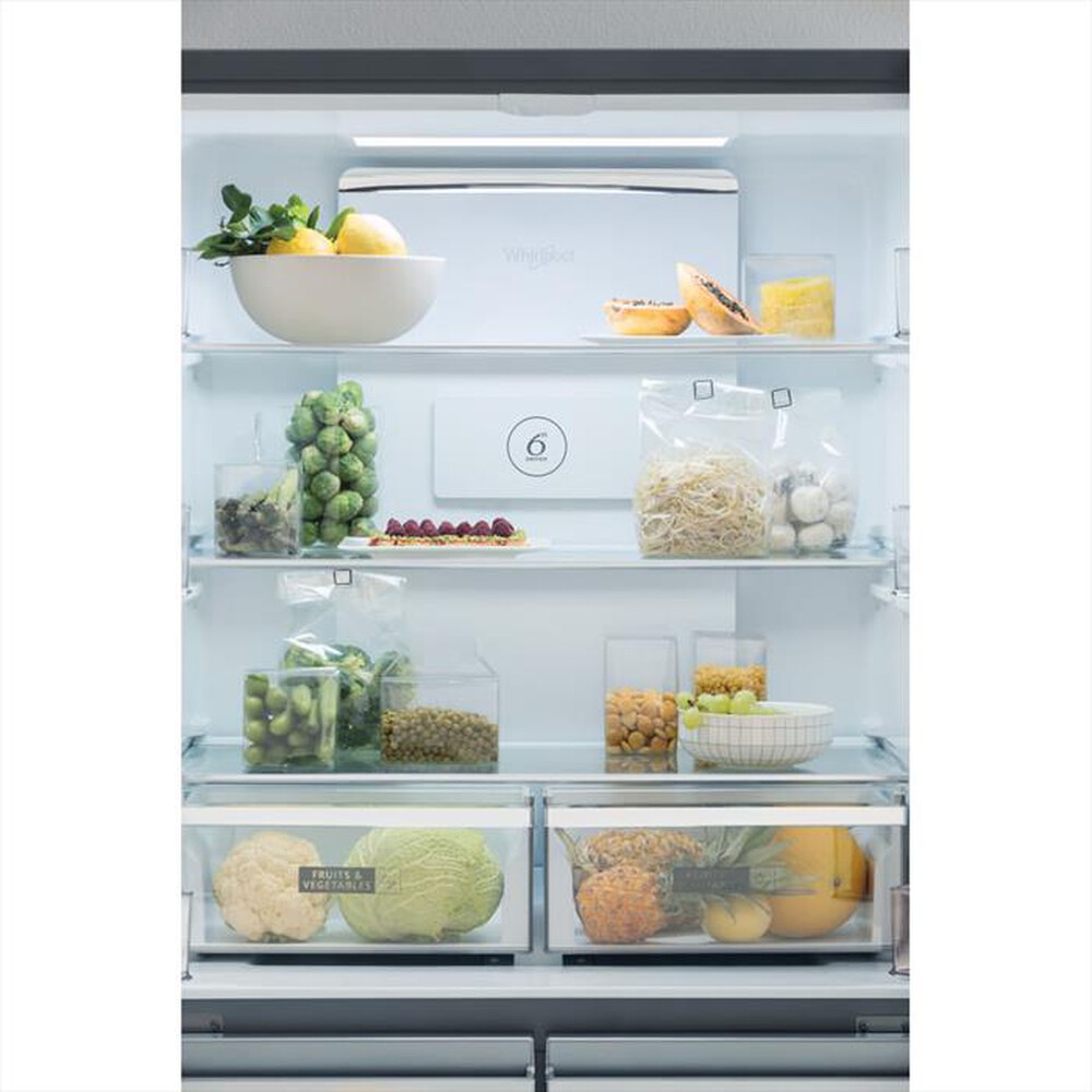 "WHIRLPOOL - Frigorifero 3 e più porte WQ9 B1L Classe F 677lt-Acciaio inossidabile"