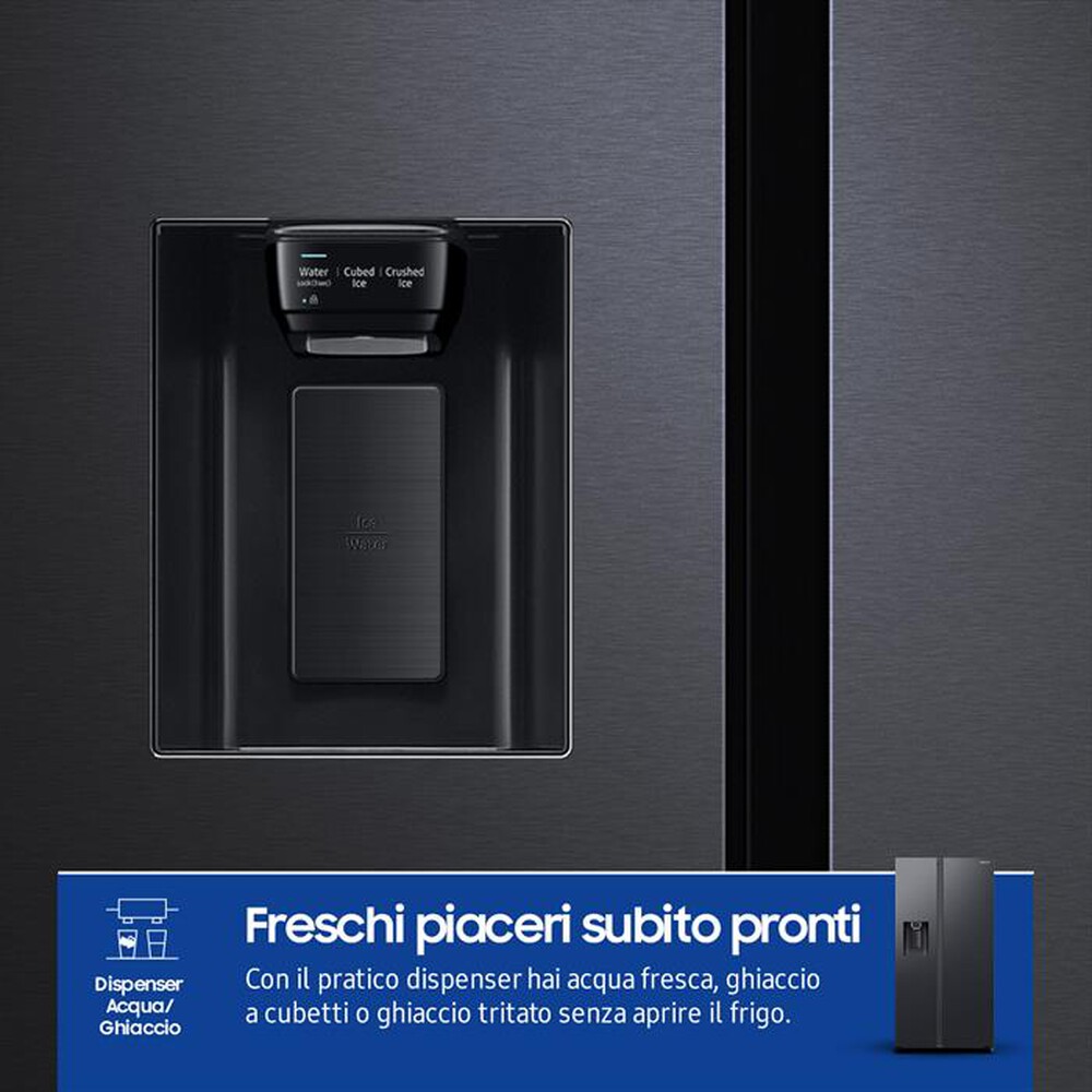 "SAMSUNG - Frigorifero side by side RS65DG54M3B1EF Classe E-Antracite"