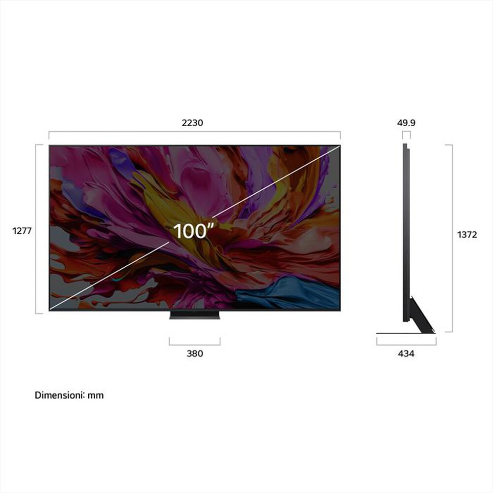 "LG - QNED EVO AI QNED86 100QNED86A6-Charcoal Black"