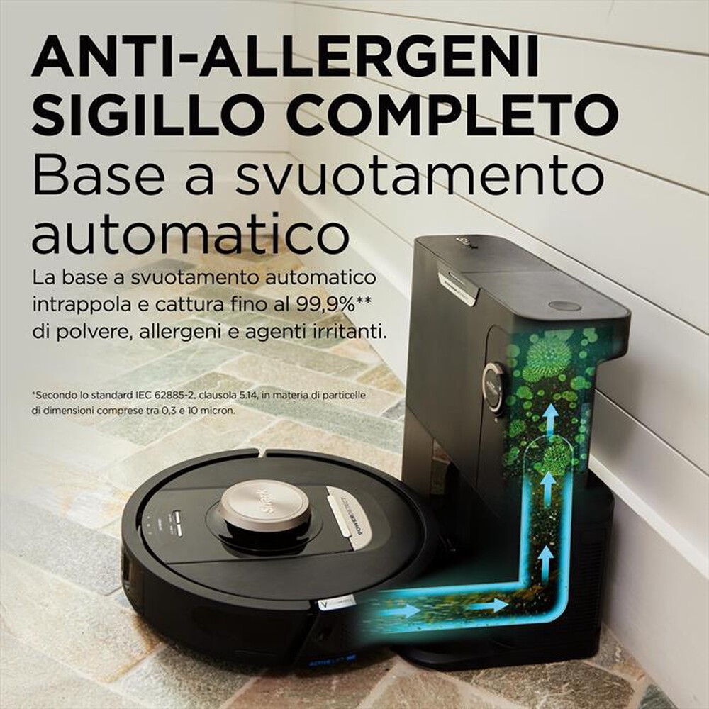 "SHARK - ROBOT POWERDETECT CON AUTOSVUOTAMENTO RV2820VEEU-Nero/ Champagne"