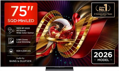 TCL - Smart TV SQD Mini LED 4K 75" 75C8L-Nero