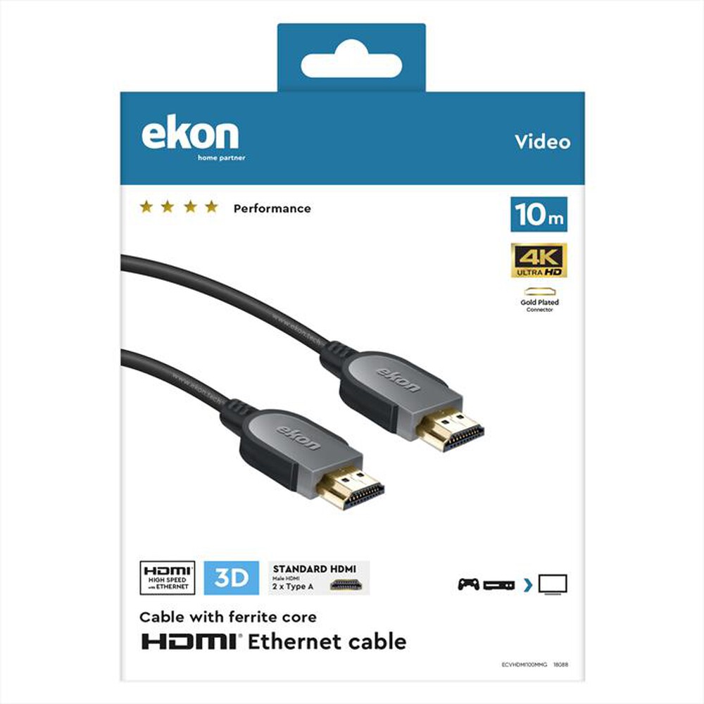 "EKON - Cavo HDMI 1.4 oro"
