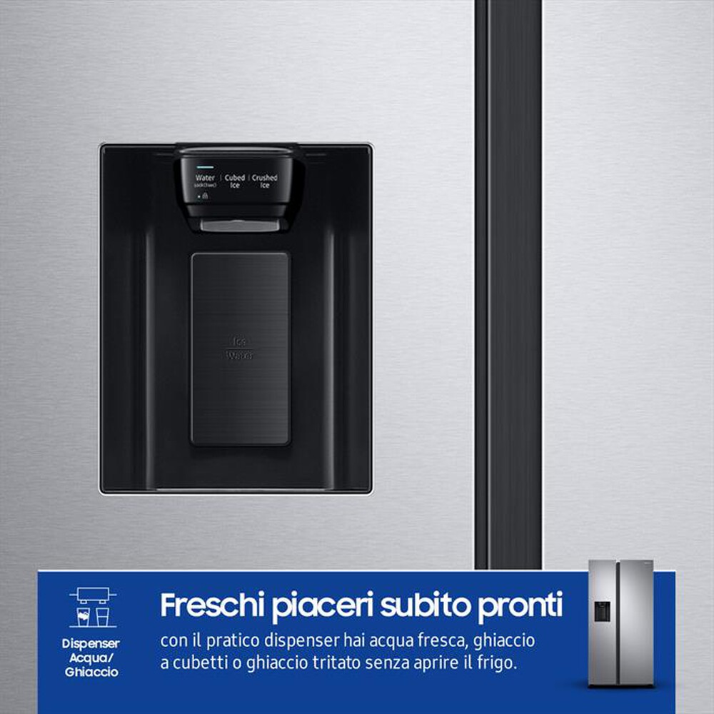 "SAMSUNG - Frigorifero side by side RS68A854CSL/EF Classe C-EZ Clean Steel"