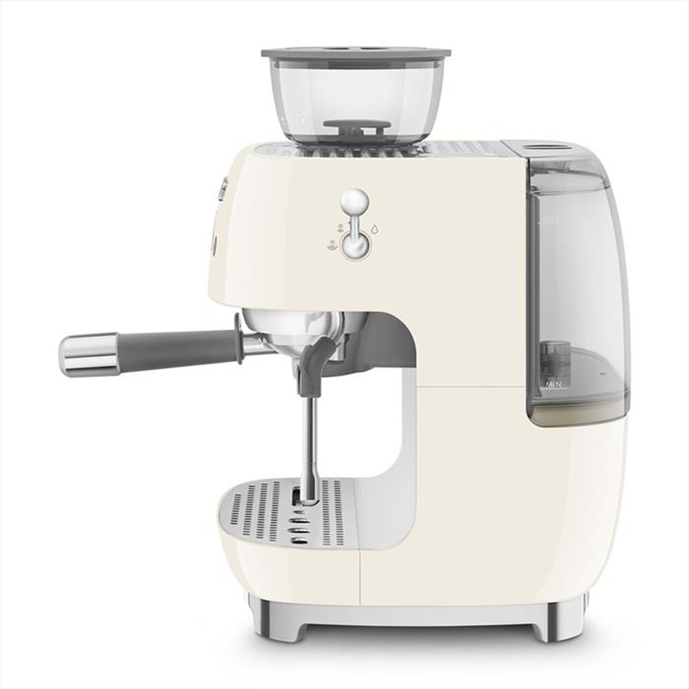 "SMEG - Macchina da Caffè+macinacaffè 50's Style EGF03CREU-Panna LUCIDO"