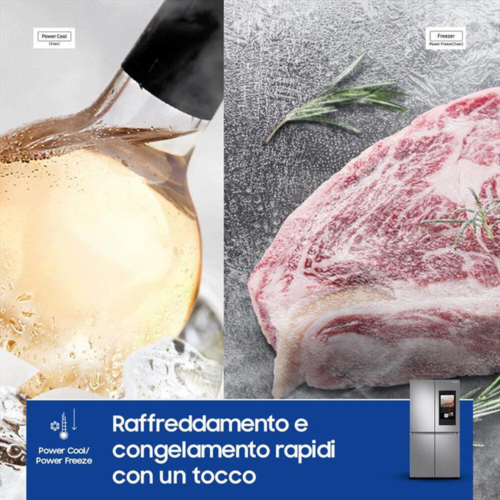 "SAMSUNG - Frigorifero 4 porte RF65DG9H0ESREF Classe E 637 lt-Inox Spazzolato"
