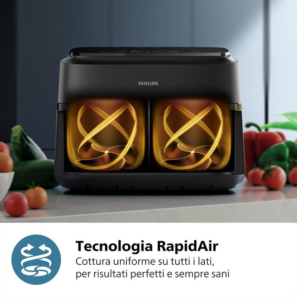 "PHILIPS - Friggitrice ad aria AIRFRYER SERIE 1000 NA150/00-Nero"