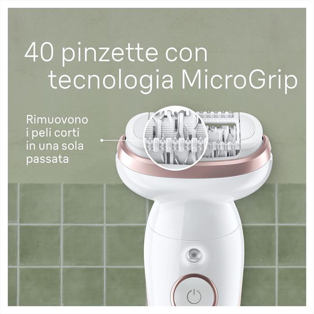 "BRAUN - Epilatore SILK-ÉPIL 9 9-000-BIANCO/ROSA"