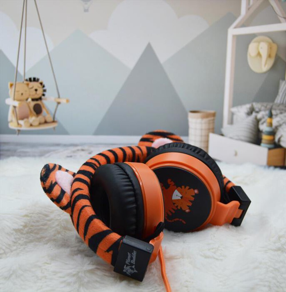"PLANET BUDDIES - Cuffie wired TIGER FURRY-Orange - Arancione - Tigre"