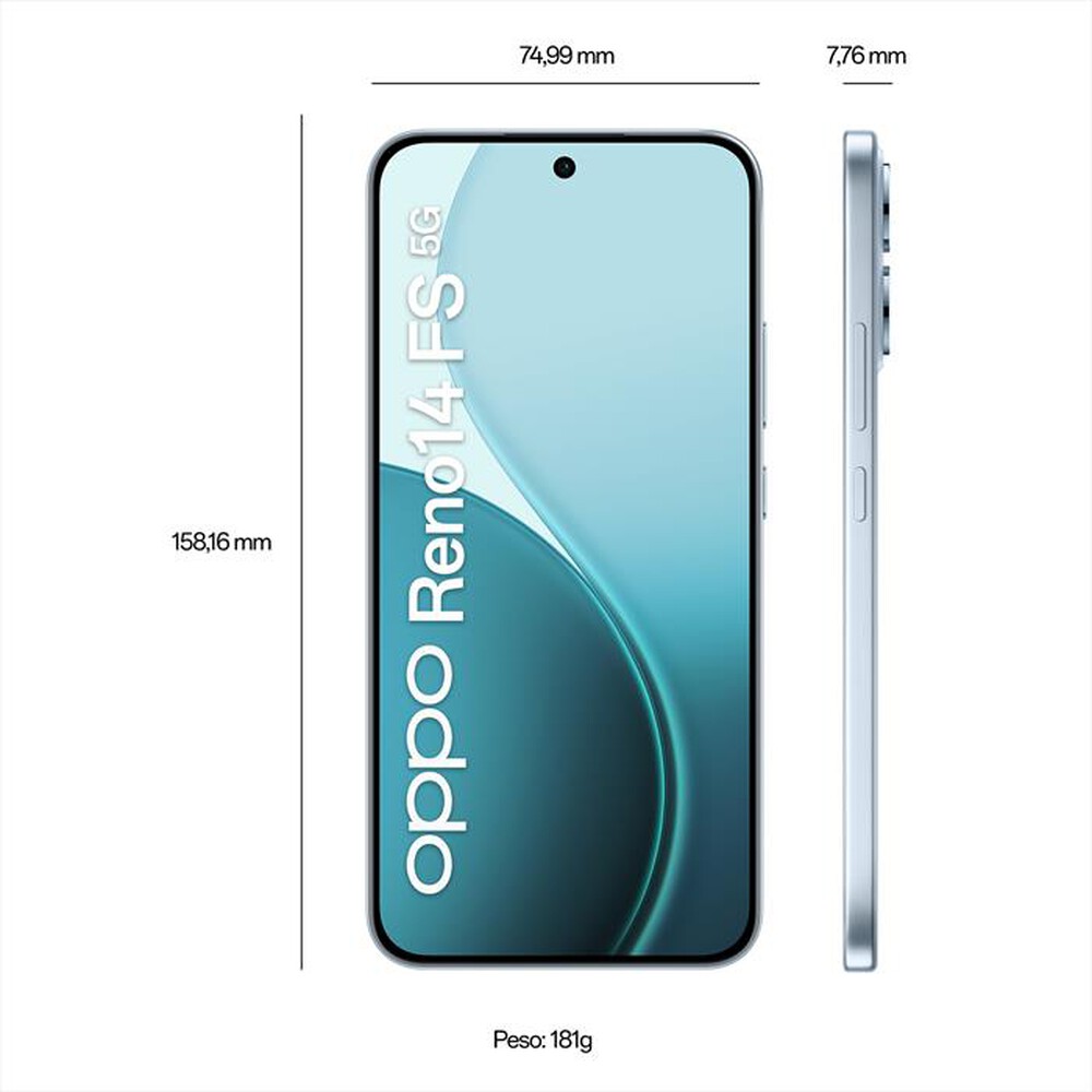Immagine del prodotto OPPO - Smartphone RENO14 FS 5G 12+512GB-Opal Blue