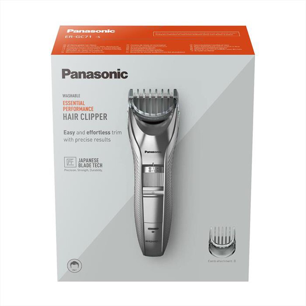 Immagine del prodotto PANASONIC - Tagliacapelli con 2 pettini ER-GC71-SILVER