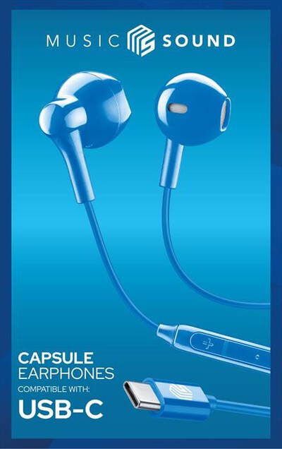 CELLULARLINE - Auricolare cuffia AUCAPSULEMSTYPECB-Blu