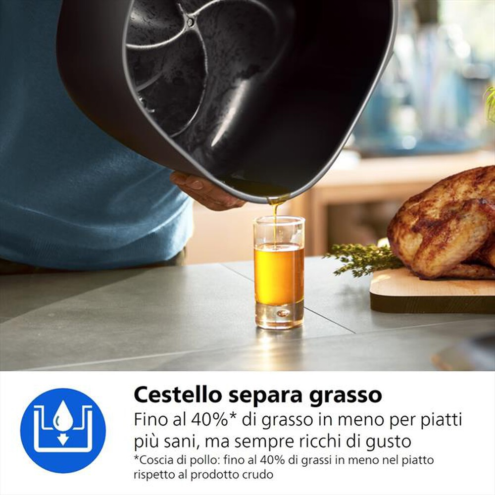 Immagine del prodotto PHILIPS - AIRFRYER SERIE 5000, 7.2L COTTURA VAPORE NA543/00-Nero/Champagne