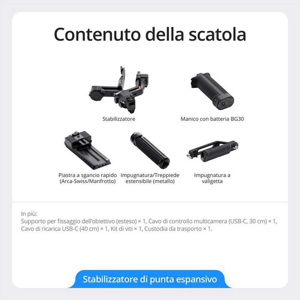 Immagine del prodotto DJI - Stabilizzatore a tre assi RS 4 PRO-Nero