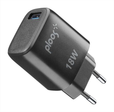 PLOOS - Caricabatterie USB ADAPTER 18W - UNIVERSALE-Nero