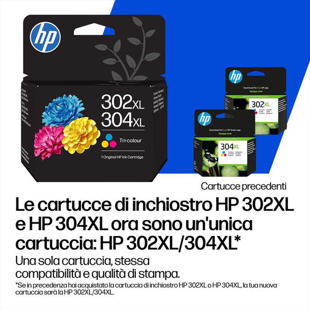 Immagine del prodotto HP - CARTUCCIA INK TRICROMIA ORIGINALE 302XL/304XL-Tricromia, Alta capacit&agrave;