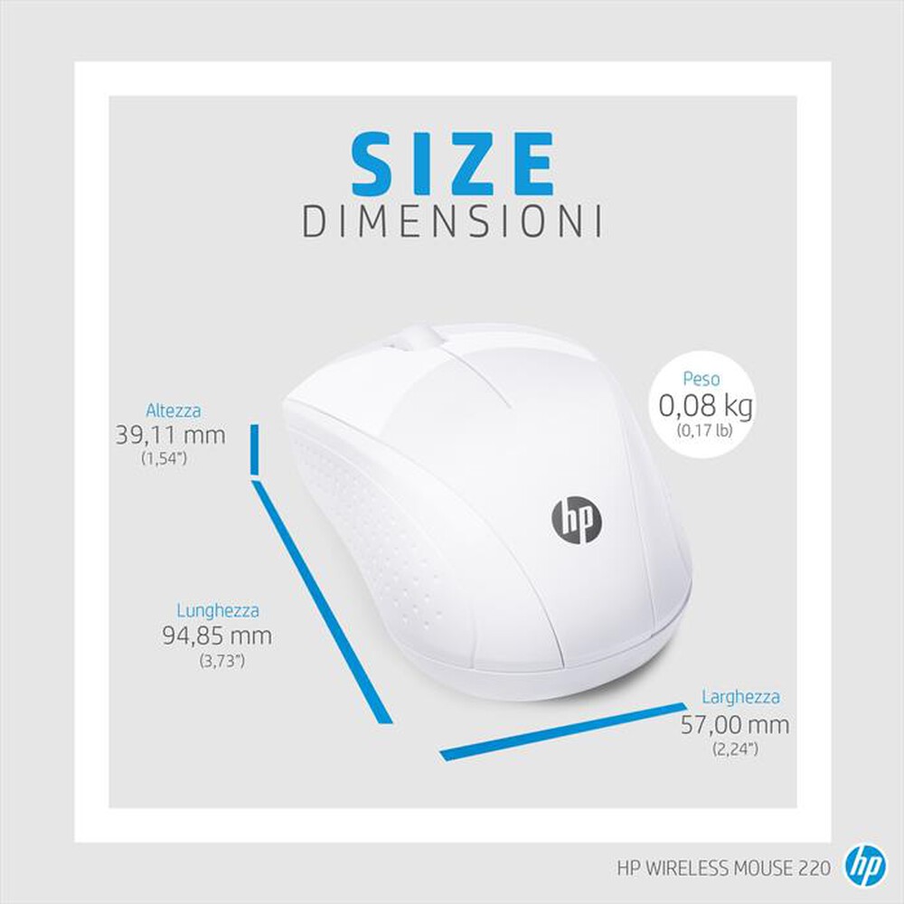 Immagine del prodotto HP - WIRELESS MOUSE 220-White