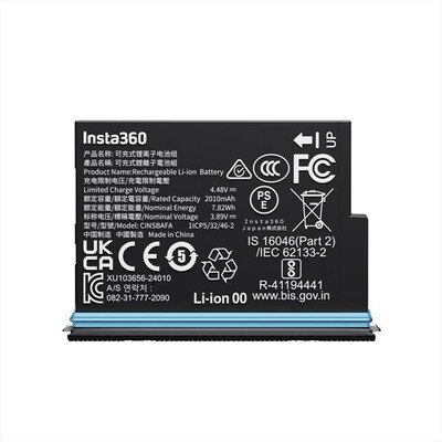 INSTA360 - Batteria sostitutiva per Insta360 X4 AIR-Nero