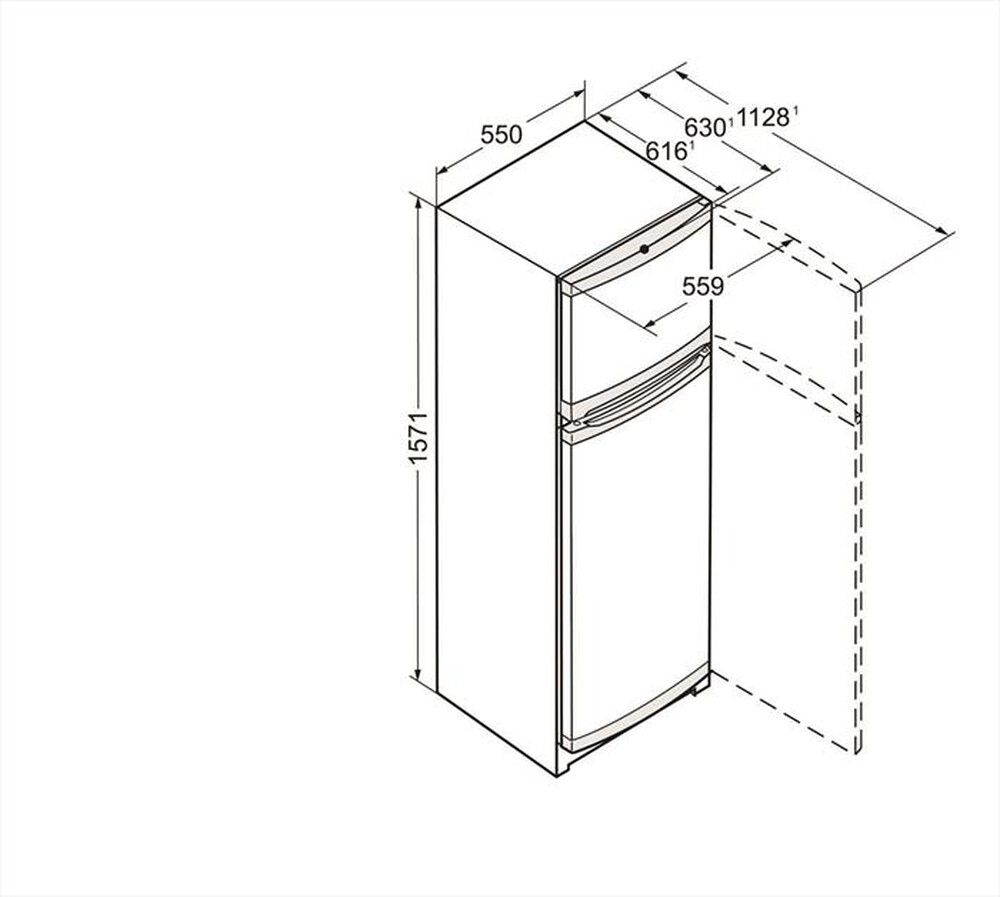 "LIEBHERR - Frigorifero 2 porte CTEL2931-21 Classe F 279lt-Acciaio"