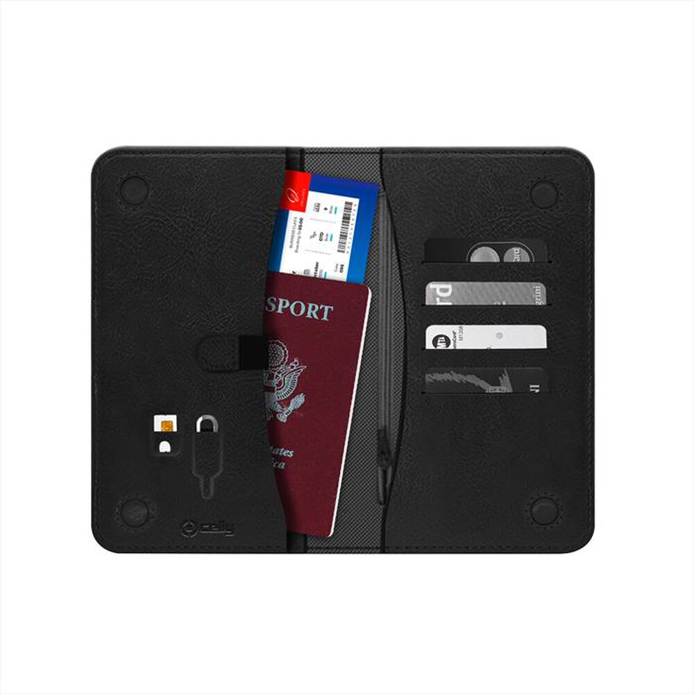 "CELLY - PASSPORTDBK - PORTADOCUMENTI MAGNETICO DUOMO-NERO/SIMILPELLE"