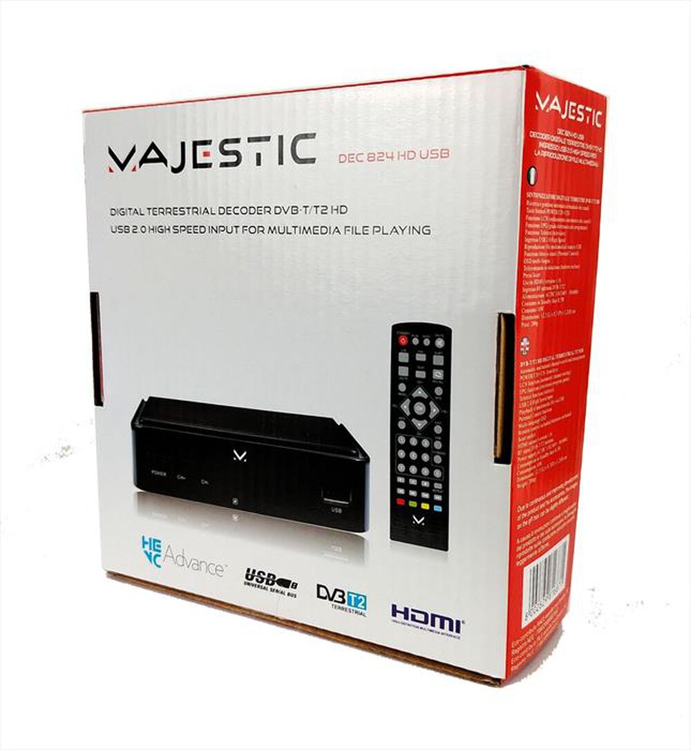 Immagine del prodotto MAJESTIC - DEC 824HD USB BK-Nero