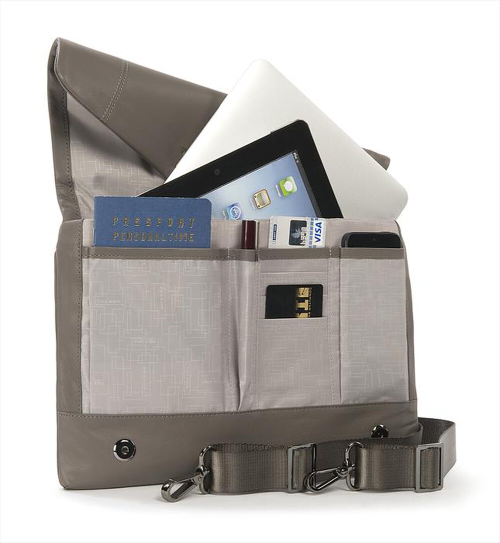 "TUCANO - Borsa in vera pelle per MacBook Air 11\"/Ultrabook-grigio"