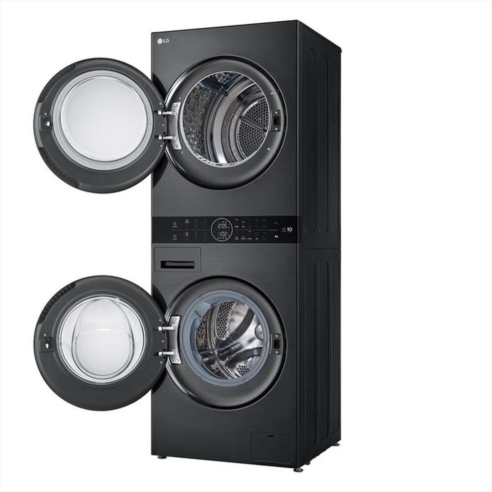 "LG - Lavasciuga WASHTOWER WT1210BBF 12/10 Kg Classe A-Platinum Black"