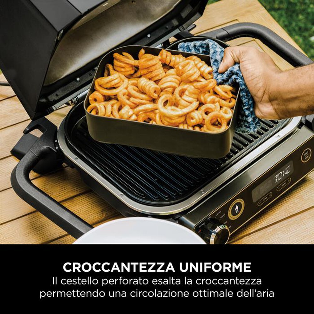"NINJA - Cestello per frittura ad aria per BBQ Woodfire-NERO"