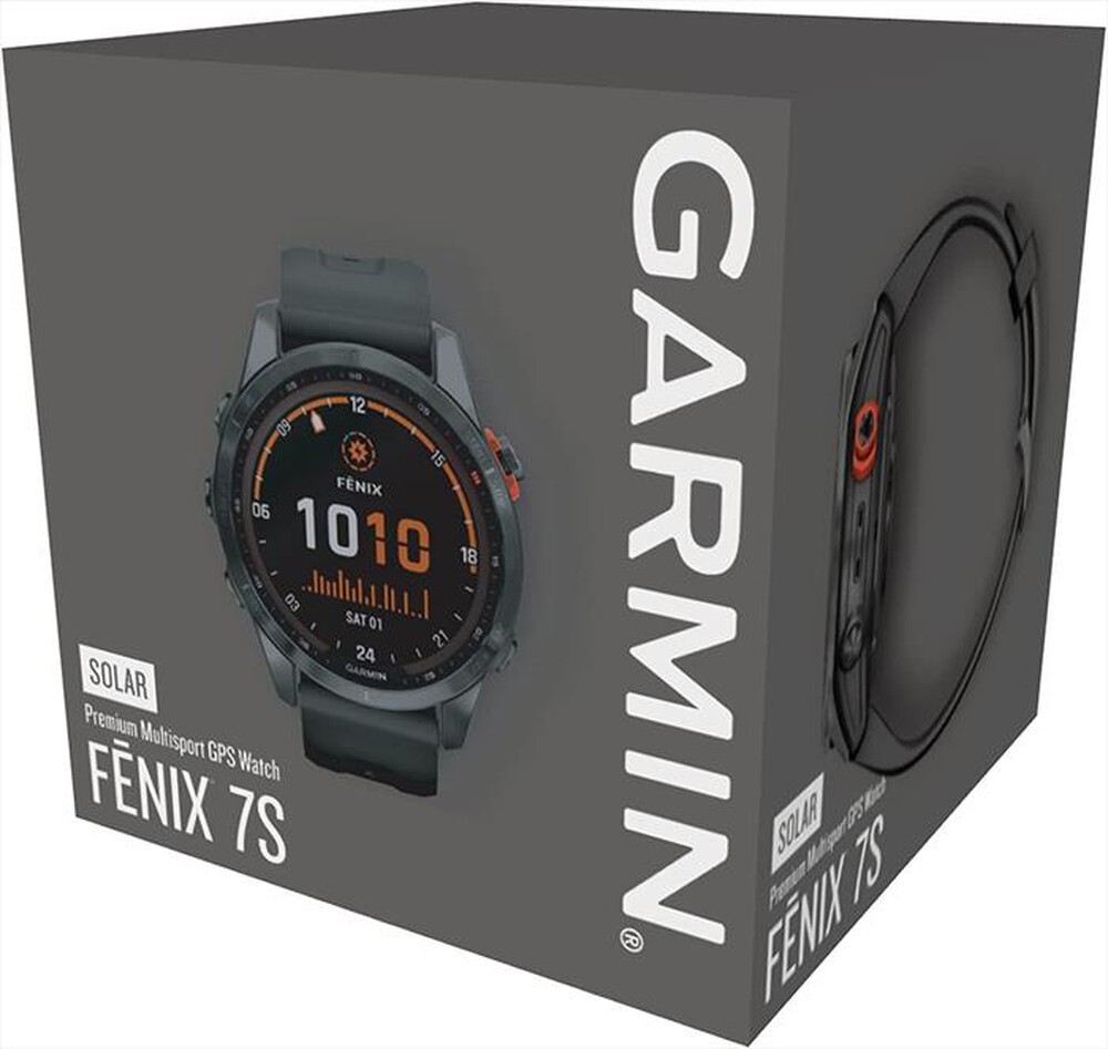 "GARMIN - Smart Watch Fenix 7s Solar Edition-Slate Gray/Nero"
