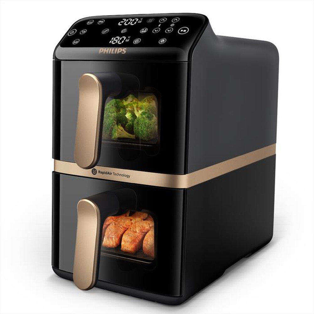 PHILIPS - Friggitrice AIRFRYER SERIE 4000 DA 10L NA462/70-Nero/Rame