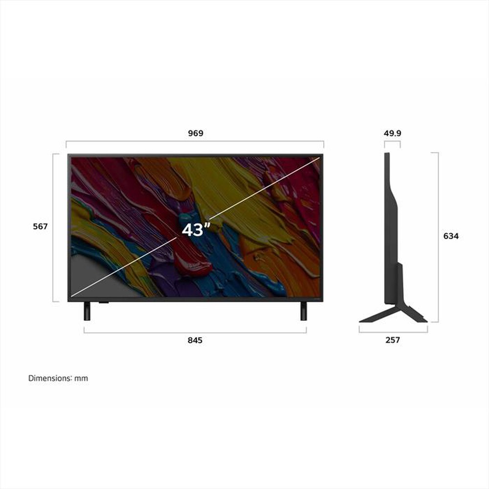 Immagine del prodotto LG - Smart TV UHD 4K 43" QNED AI 43QNED84A6C-Charcoal Black